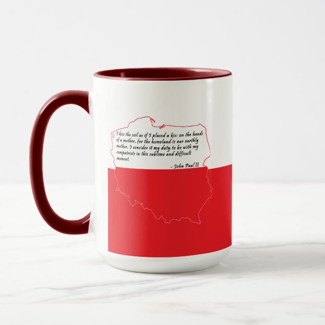 Caneca Citação Do Papa João Paulo II (Esquerda)