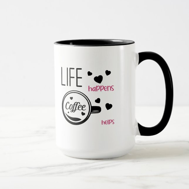 Caneca Citação engraçada café viciada aniversário da mãe  (Direita)