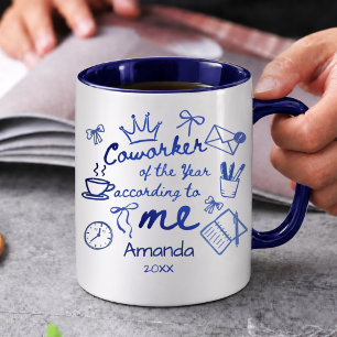 Caneca Citação engraçada de colegas de trabalho desenhada