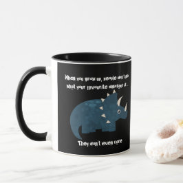 Caneca Citação Engraçada do Dinossaur Triceratops Favorit