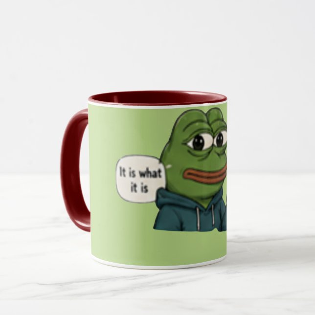 Caneca Citação engraçada “É o que é” (Frente Esquerda)