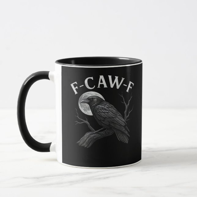 Caneca Citação engraçada F-Caw-F (Esquerda)