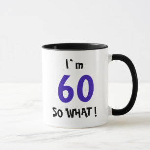 Caneca Citação Engraçada Moderna Aniversário de 60 anos