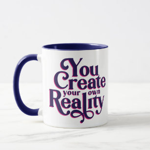 Caneca Citação Espiritual de Tipografia de Realidade cria