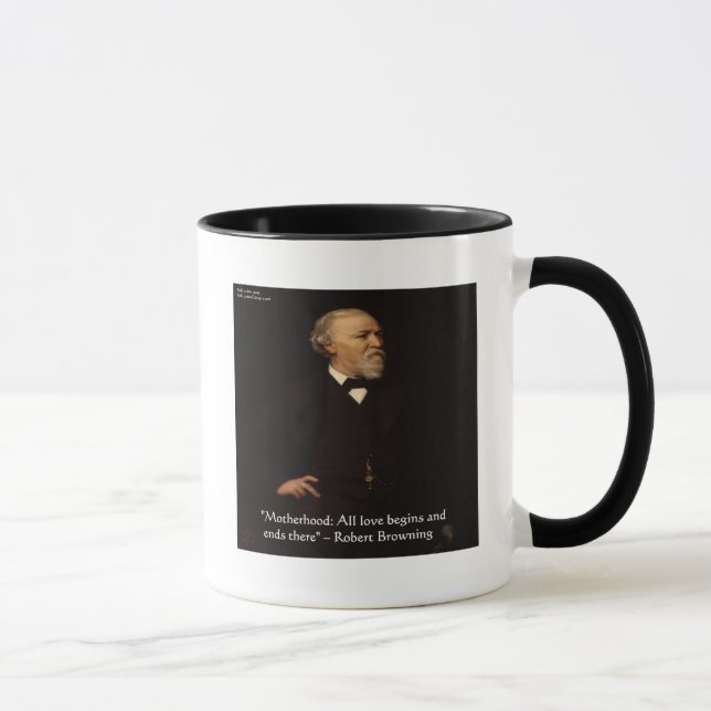 Caneca Citação Famosa de Maternidade de Robert Browning (Direita)