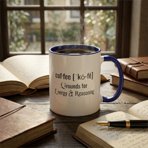 Caneca Citação Inspiradora de Humor de Borra de Café Engr