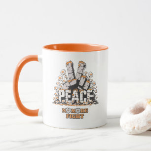 Caneca Citação Inspiradora de Vintage com Flor de Pedra d