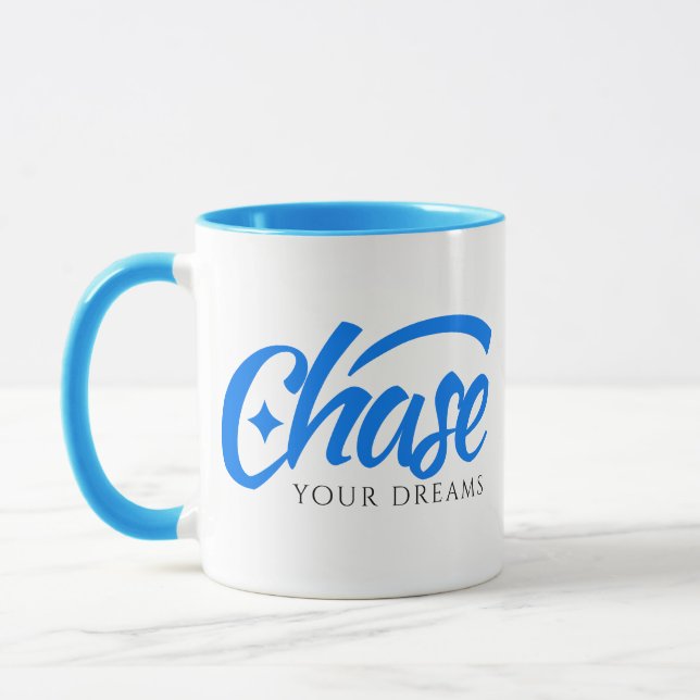 Caneca Citação Inspiradora Persiga Seus Sonhos (Esquerda)