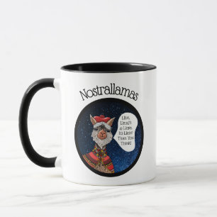 Caneca Citação Inspirativa de Nostradamus Llama