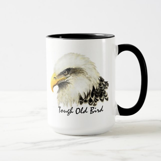 Caneca Citação Militar de Bird Bald Eagle EUA (Direita)