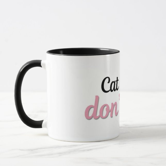 Caneca Citação Minimalista Pelo Cabelo de Gato (Esquerda)