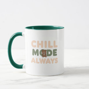 Caneca Citação "Modo Relax Sempre" Pastel