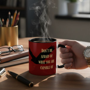 Caneca Citação Motivacional Águia Poder Afirmações Café