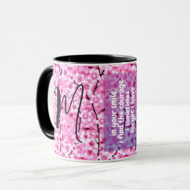 Caneca Citação Para Minha Irmã | Presente Floral Rosa Mon