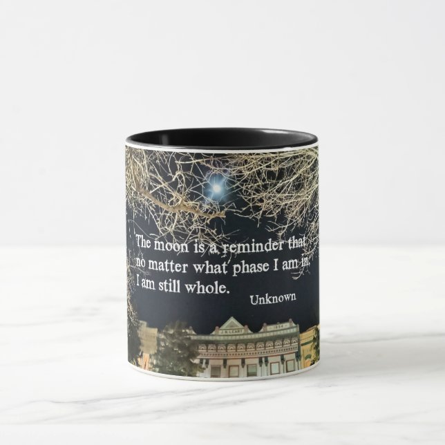 Caneca Citação sobre autoestima. (Centro)