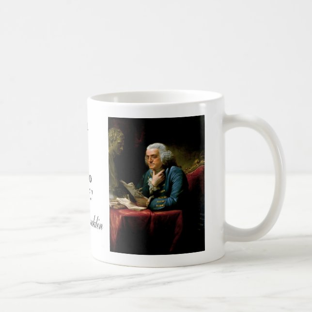 Caneca Citações de Ben Franklin "a constituição dos E.U.… (Direita)