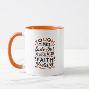 Caneca Citações de Fé que Supera Tempos Difíceis