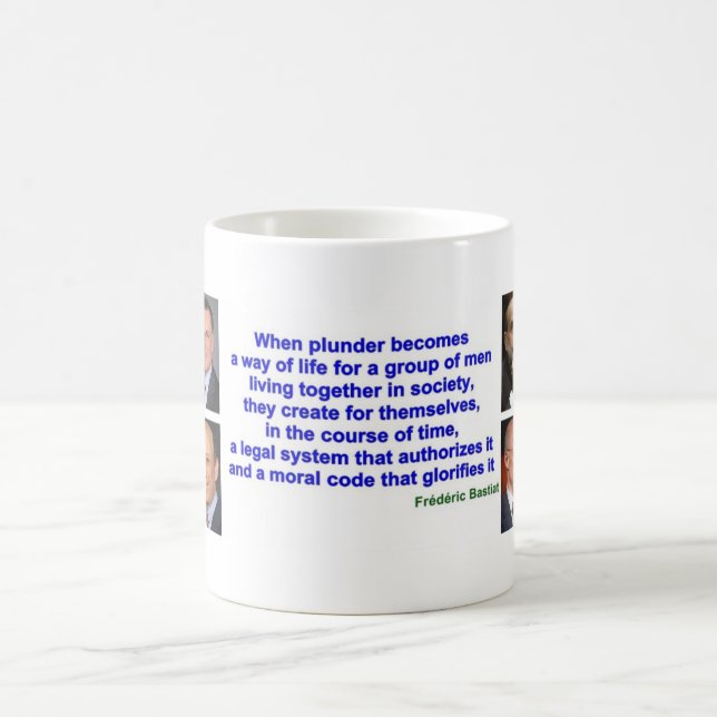Caneca - citações de Frederic Bastiat sobre a (Centro)