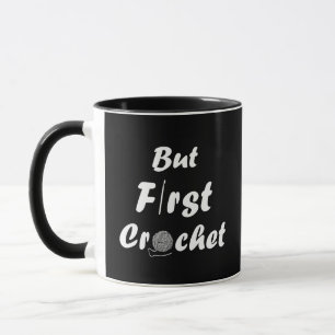 Caneca citações de tricô Engraçado Crochê