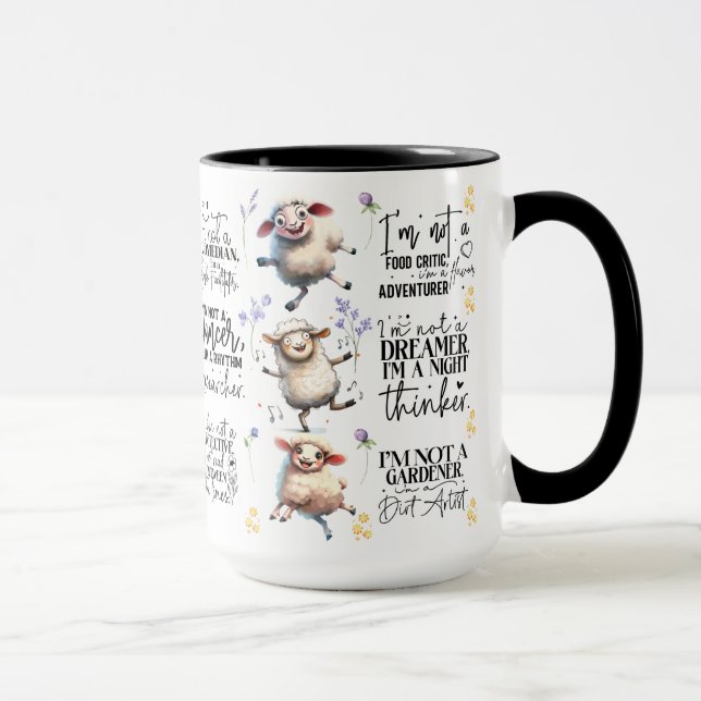 Caneca Citações Engraçadas de Ovinos (Direita)