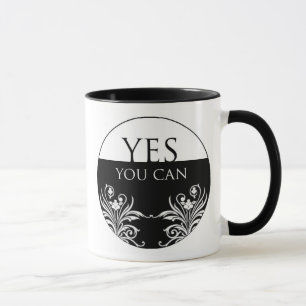 Caneca Citaçõesque de 3 palavras você pode-Inspirition