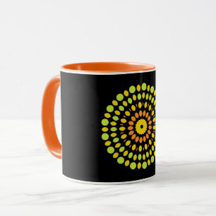 Caneca Citrinos, verdes, amarelos, laranja,