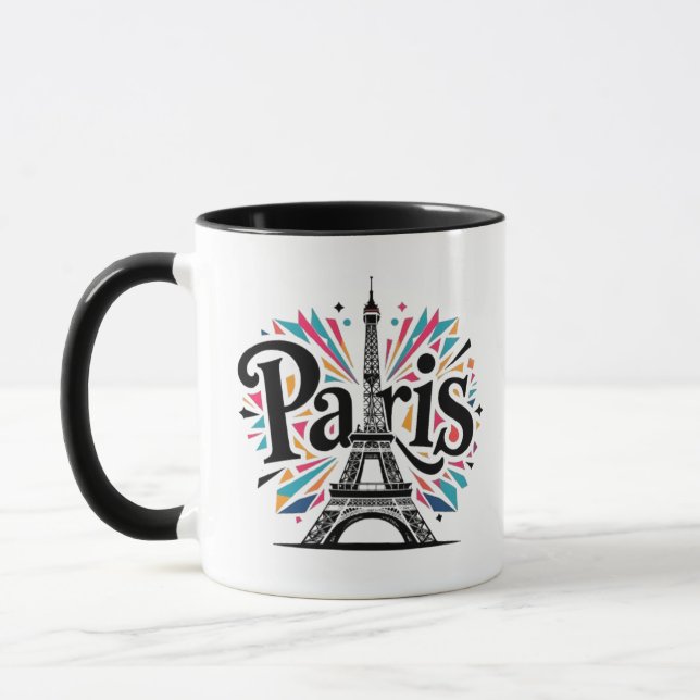 Caneca City of Lights: Bold Paris Typography Art (Esquerda)
