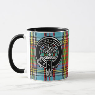 Caneca Clan Anderson Crest e Tartan Mug