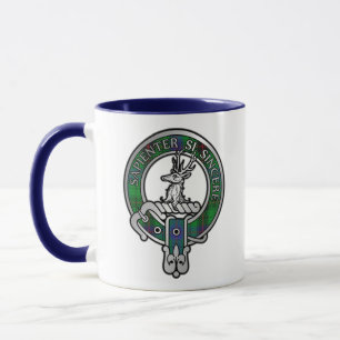 Caneca Clan Davidson Crest e Tartan Mug
