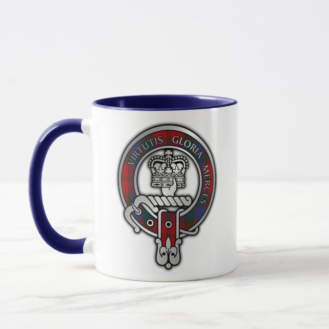 Caneca Clan Donnachaidh (Robertson) Crest & Tartan (Esquerda)