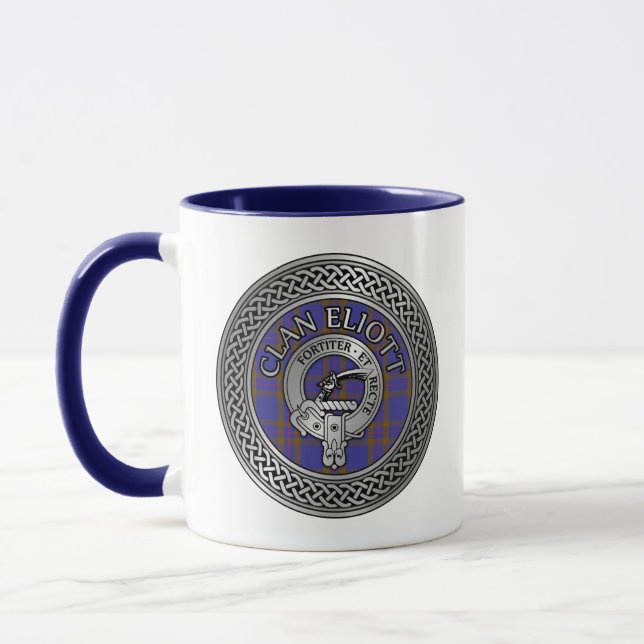 Caneca Clan Eliott Crest & Tartan Knot (Esquerda)