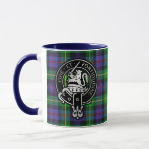 Caneca Clan Farquharson Crest & Tartan Mug