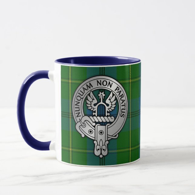 Caneca Clan Johnstone Crest & Tartan (Esquerda)