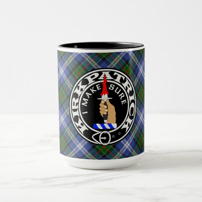 Caneca Clan Kirkpatrick Society tartan mug (Centro)