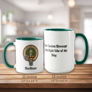Caneca Clan MacAlister Crest sobre a caça a Glenbarr Tart