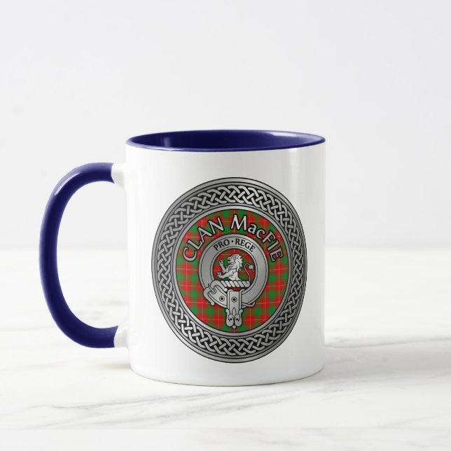 Caneca Clan MacFie Crest & Tartan Knot (Esquerda)