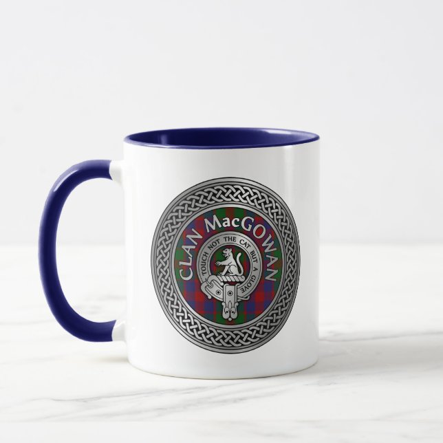 Caneca Clan MacGowan Crest & Tartan Knot (Esquerda)