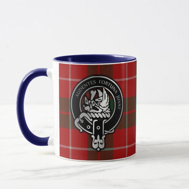 Caneca Clan MacKinnon Crest & Tartan (Esquerda)