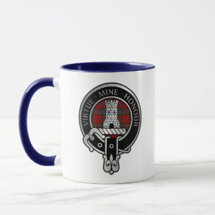 Caneca Clan MacLean Crest e Tartan Mug