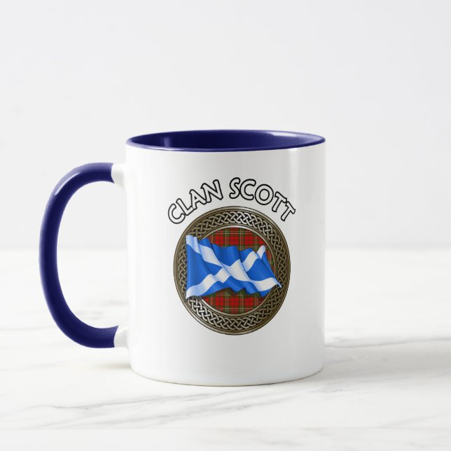 Caneca Clan Scott Tartan Knot & Flag (Esquerda)