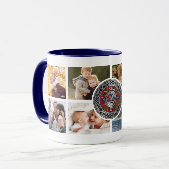 Caneca Clan Sinclair Personalizado Family Mug (Frente Esquerda)