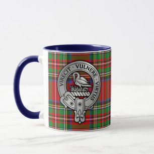 Caneca Clan Stewart   Stuart Crest & Tartan