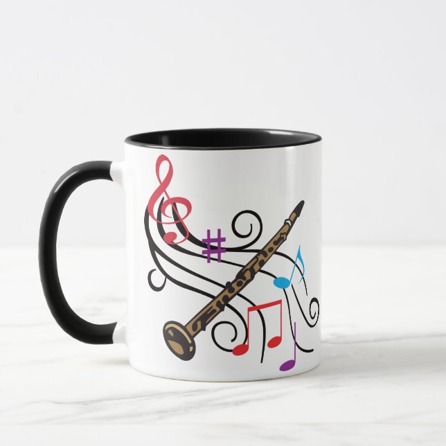 Caneca Clarinet Com Música (Esquerda)