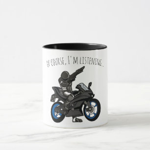 Caneca Claro, Estou Ouvindo... Moto Engraçada