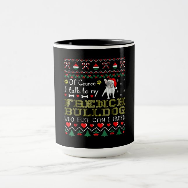 Caneca Claro, Eu Falo Com Meu Bulldog Francês (Centro)