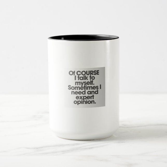 Caneca Claro que falo comigo mesmo - Engraçado e Humoroso (Centro)