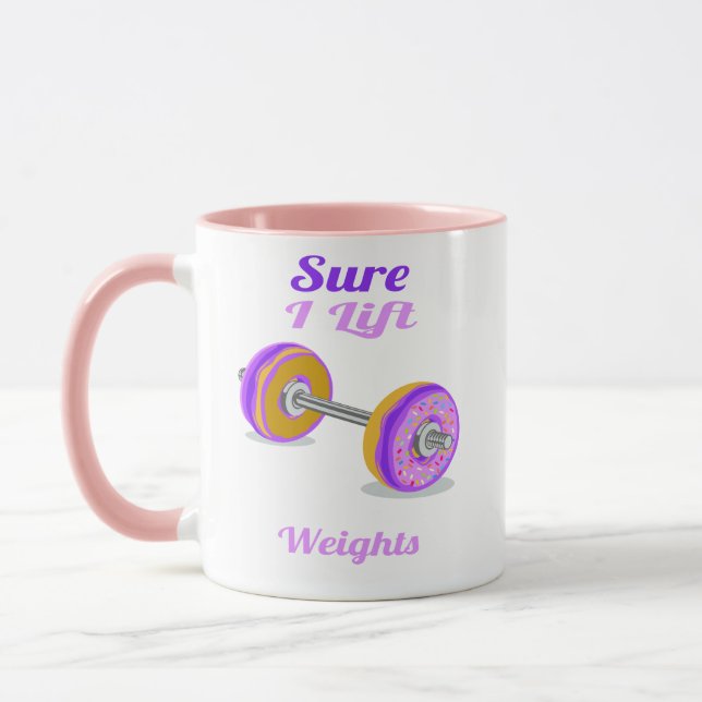 Caneca Claro que levanto Peso Donut (Esquerda)