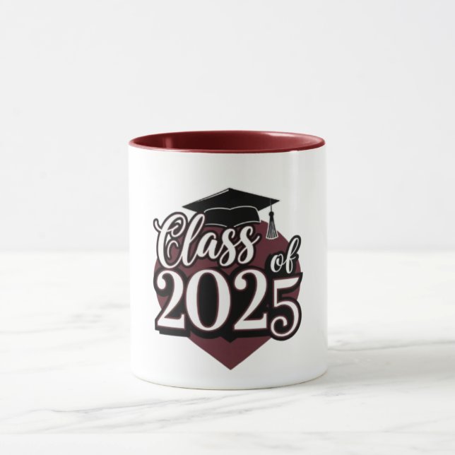 Caneca Classe de 2025 Bonés de formatura (Centro)