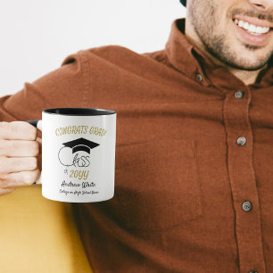Caneca Classe de Parabéns Formando-Inspiração-Preto-Doura