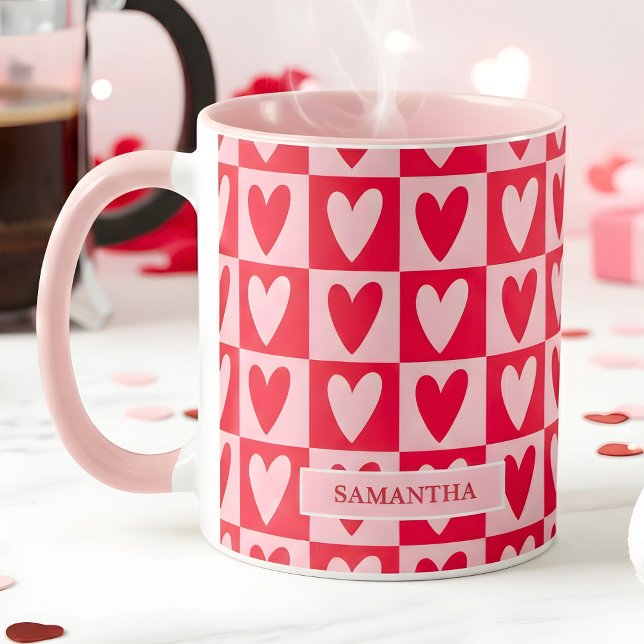 Caneca Classic Cherry Red Hearts Valentine’s Gift (Criador carregado)